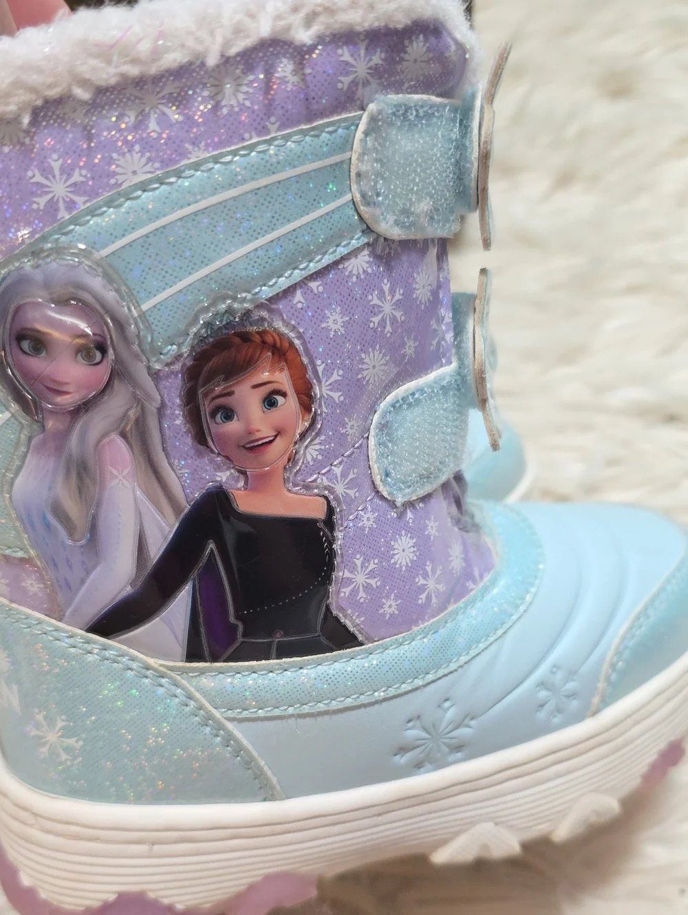 Disney Frozen Light Up Snow/winter Boots- 11 Toddler